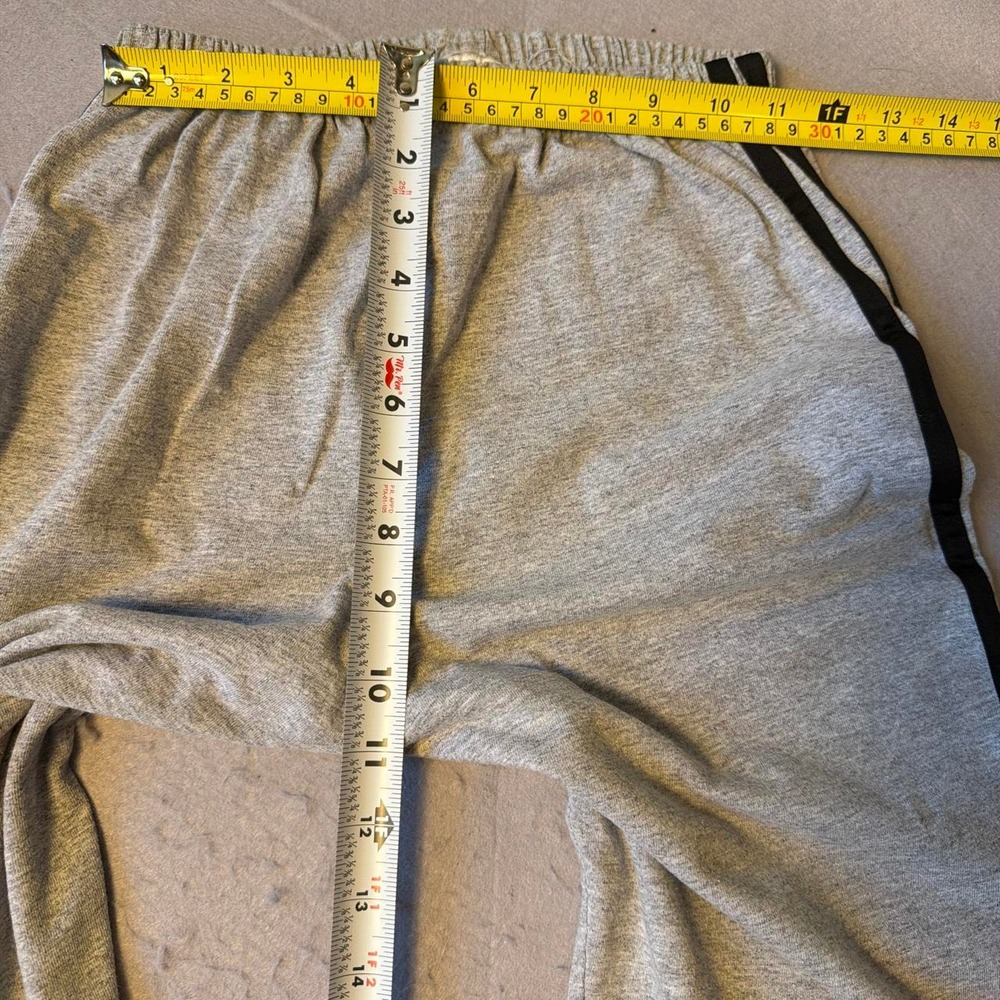 Vintage iQ Design California Grey Cotton Baggy Track Pants Side Stripe Small - Picture 4 of 5
